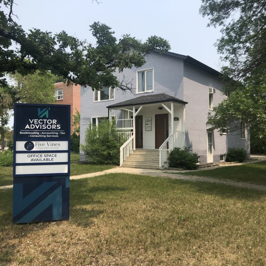 Exterior of the Threshold Art Therapy office building at 677 St. Mary's Road in Winnipeg